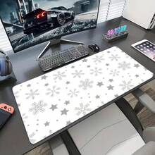 1pc Snowflake Falling Star Twinkling Winter Quiet Silver Covered Non-Woven Fabric Keyboard Mouse Pad Desk Mat For Office Work Gaming Washable Holiday Decoration - Twinkling Stars - View 3