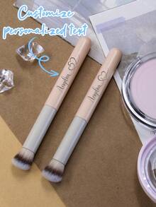 Personalized Round Lip Brush Set, Customizable Name/Logo/Text, With Dust-Proof Cover, Soft Bristles, Suitable For Eye And Lip Makeup, 3 Colors Available, Suitable For Various Makeup Looks - one-size - View 5
