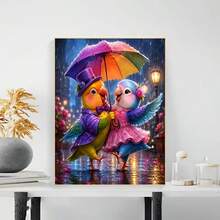 1PC DIY 5D Diamond Painting Kit Parrot Pattern - Round Full Diamond Art Mosaic Craft, Home Wall Decor, Unframed - No Frame - View 3