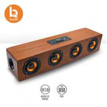 Bocina Tipo Barra de Sonido, Diseño Madera, USB,, FM, Sonido Potente para Hogar XUOE - 1 - Ver 6