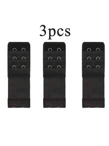 3pcs Women's Bra Extender, 2-Hook/3-Hook/4-Hook Optional, Soft Elastic Back Bra Extender, Bra Extender, Women's Lingerie Bra Fastener - Multicolor - View 9