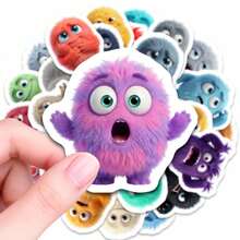 somoving Colorful Emotion Monster Cartoon Stickers Pack Cartoon Cute ...