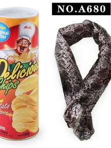 Potato Chip Spring Snake Prank Toy, Jumping Fake Snake Gag Prop, April Fool's Day Funny Surprise Gift - Multicolor - View 11
