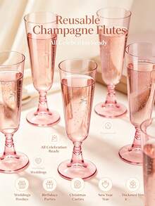 5/10/20/1pc 150ml/5oz Reusable Shiny Champagne Cups, Party Cups, Suitable For Picnic, Wedding, Party, Elegant And Easy To Clean, Also Suitable For Party Gathering. (Plastic Cups - Cake Cups - Wedding Decoration - Anniversary Decoration) - View 7