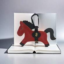 1pc Colorful Pony Leather Keychain, Cute Horse Shape Pendant, Creative Bag Charm, Wallet Hanging Accessory, Stylish Key Ring Decoration For Teens & Adults - Multicolor - View 12
