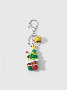 1pc Christmas Series Santa Claus Sleigh Reindeer Snowman Gift Keychain Bag Pendant - Multicolor - View 11
