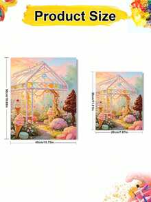 DIY Candy Greenhouse Sweets (Frameless Or Framed 8x12 / 16x20 Inches) Paint By Numbers Kit (Acrylic) Arts & Crafts For Adult Beginners, Home Wall Decor, And Holiday Gifts - Sets - View 2