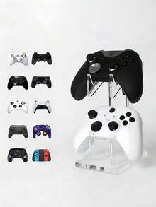 Acrylic Game Controller Stand Dual-Layer Gaming Controller Holder For Gamepads Universal Storage Rack Desktop Organizer For Hardcore Gamers Casual Users Workspace Storage Shelf Gaming Accessory Gaming Room Decor Desk Accessories - Multicolor - View 10