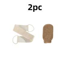 2pcs Natural Exfoliating Set (Exfoliating Bath Brush + Gloves), 100% Fiber Back Scrubber, Natural Back Exfoliating Strap, Unisex Long Bath Sponge, Suitable For Smoother And Cleaner Skin, Multi-Functional Exfoliating Face Towel, Elastic Back Scrubber, Suitable For Bathing, Skin Cleansing And Massage - Unisex, Bathroom Essential, African Net Sponge (2pcs/1pc) - Multicolor - View 8