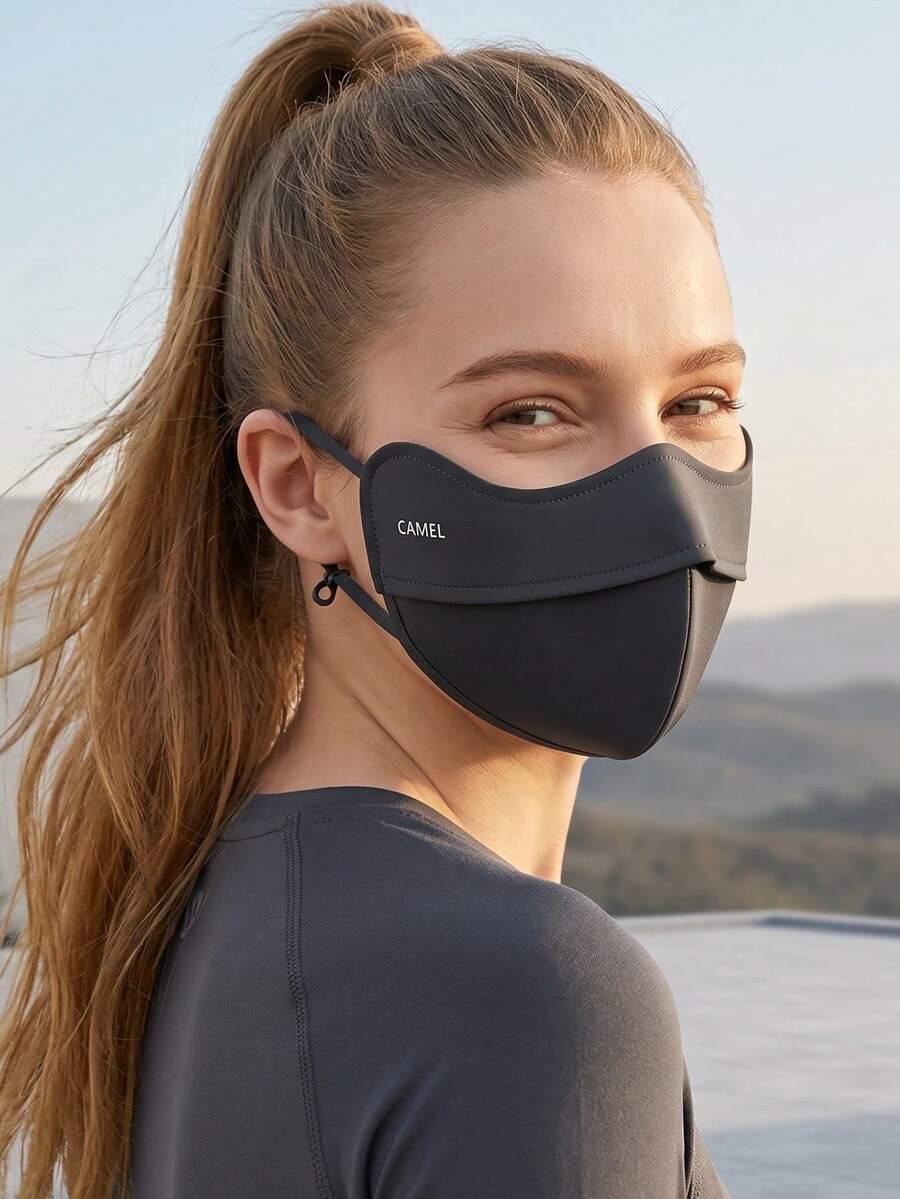 CAMEL CROWN Sun Protection Face Mask, Skin-Friendly Comfortable Cool, Suitable For Spring, Autumn And Summer - Phantom Black - View 1