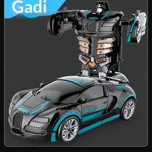 Transforming Car, Transforms Into Robot After Collision, World Famous Car Model, Clever Design, Cool Appearance, Multiple Styles Available, Cool Car Toy, Transforming Toy, Educational Toy, Toy Loved By Children, Suitable As Birthday Gift, Holiday Gift, Surprise Gift - Multi-color - View 10