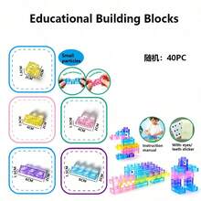 Soft Jelly Transparent Building Blocks Set, Flexible TPE Colorful Transparent DIY Construction Toy Kit, Bendable Stacking Puzzle Blocks, For Open-Ended Creative Building Games, Stress Relief, Suitable For Children, Teenagers, Adults, Also For Family Indoor Game Time, Birthday, Christmas Holiday Gifts, Imagination Development And Creative Craft Activities - Multicolor - View 10