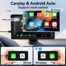 VENBES 6.1 Inch PND Portable Car Audio, Supports Wireless CarPlay And Wireless Android Auto Touchscreen Car Player, With Bluetooth FM - Main Unit Only - View 10