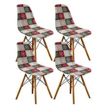 1/2/4/6pcs Christmas Print Shell Chair Covers, Removable And Washable, Suitable For Home, Hotel, Banquet - Multicolor - View 14