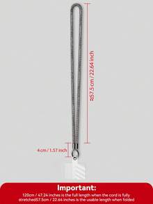 1件微閃亮手機吊繩（在陽光和燈光下閃耀），亮片手機防丟吊繩 短30CM/11.81英吋 長115CM/45.28英吋，手機吊飾掛繩 兼容所有手機殼，耐用多功能吊繩，時尚工作配件 - 黑色 - 查看 12