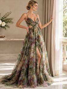 Women Formal & Evening Dresses - Army Green - View 4