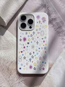 2 Styles Colorful Fireworks Star Heart Decorative Stickers, Laser Glitter Pattern, Suitable For Phone Case Earphone Camera Nail Art, Romantic Creative Multi-Purpose Decorative Small Stickers - Decorative Stickers - View 2