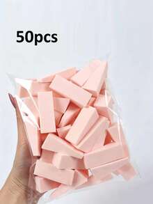 100/50 buah Spons Segitiga Sekali Pakai untuk Bedak, Bantalan Spons Rias, Dapat Digunakan untuk Basah & Kering, Blok Spons Seni Kuku, Alat Spons Rias yang Tidak Menyerap - MultiWarna - View 16