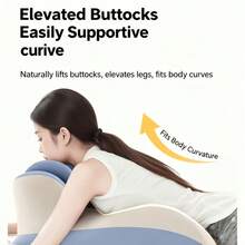1pc Ergonomic Wedge Pillow For Prone Position, Multi-Position Memory Foam Support Cushion With Removable Washable Zipper Cover And Non-Slip Base; Relieves Pressure On Spine, Neck, Hips And Back, Corrects Body Posture, Suitable For Gaming, Reading, Sleeping And Leg Elevation - 1PC - View 5