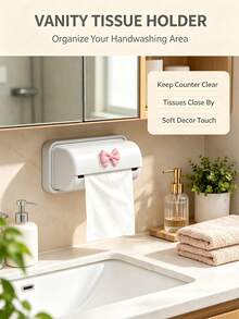 Wall-Mounted Paper Towel Holder, Wall-Mounted Trash Bag Holder, Multi-Function Wall-Mounted Storage Box, Suitable For Kitchen, Bathroom And Toilet Storage; Equipped With Self-Adhesive Installation Stickers, Space-Saving, Easy To Refill - Multicolor - View 4
