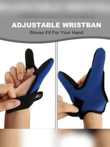 1pc Breathable Two-Finger Fishing Gloves – Suitable For Outdoor Fishing And Long-Term Use, With An Elastic Wrist Design - Multicolor - View 5