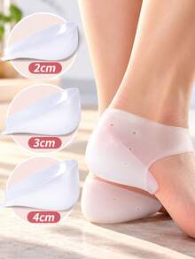 Ergonomic Height Increase Insoles With Anti Slip Design Soft Silicone Protector Pads For Confident Brides Washable Hidden Invisible Height Increase Insoles Ideal For Wedding Commutes Heels Cushion Insole Women Travel Shoes For Vacation Slippers - Multicolor - View 2