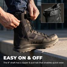 Men Military & Tactical Boots - Black - View 10