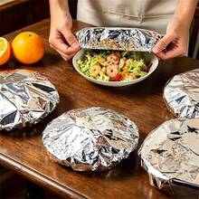 Aluminum Foil Insulation Covers For Kitchen & Dining Table - Reusable, Heat Retention For Picnics, Camping & Home Use, Camping Food Warmer Cover|Foodsafe Cover|Reusable Food Covers Cling Film Fridge Organizers Storage - Multicolor - View 3