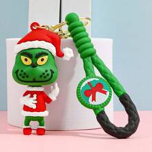 Hasbro Grinch Christmas PVC Figure Keychains With Braided Rope Strap Portable Bag Charm For Collecting Enthusiasts Backpack Handbag Daily Accessory Collection Gift - One Size - View 8