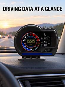 P6 OBD + GPS Car Dashboard Display, Digital Speedometer With Multiple Screen Layouts, RPM, Coolant Temperature & Voltage Display - Head-up Display - View 3
