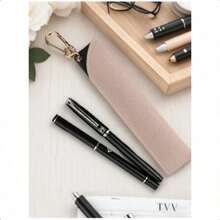 Minimalist Leather Pen Case, Korean/Japanese Style Portable Pen Pouch, Suitable For Business Fountain Pens And Ballpoint Pens Storage, Student Stationery Organizer, Bag Charm Keychain, Multi-Functional Pen Holder - Z - View 8