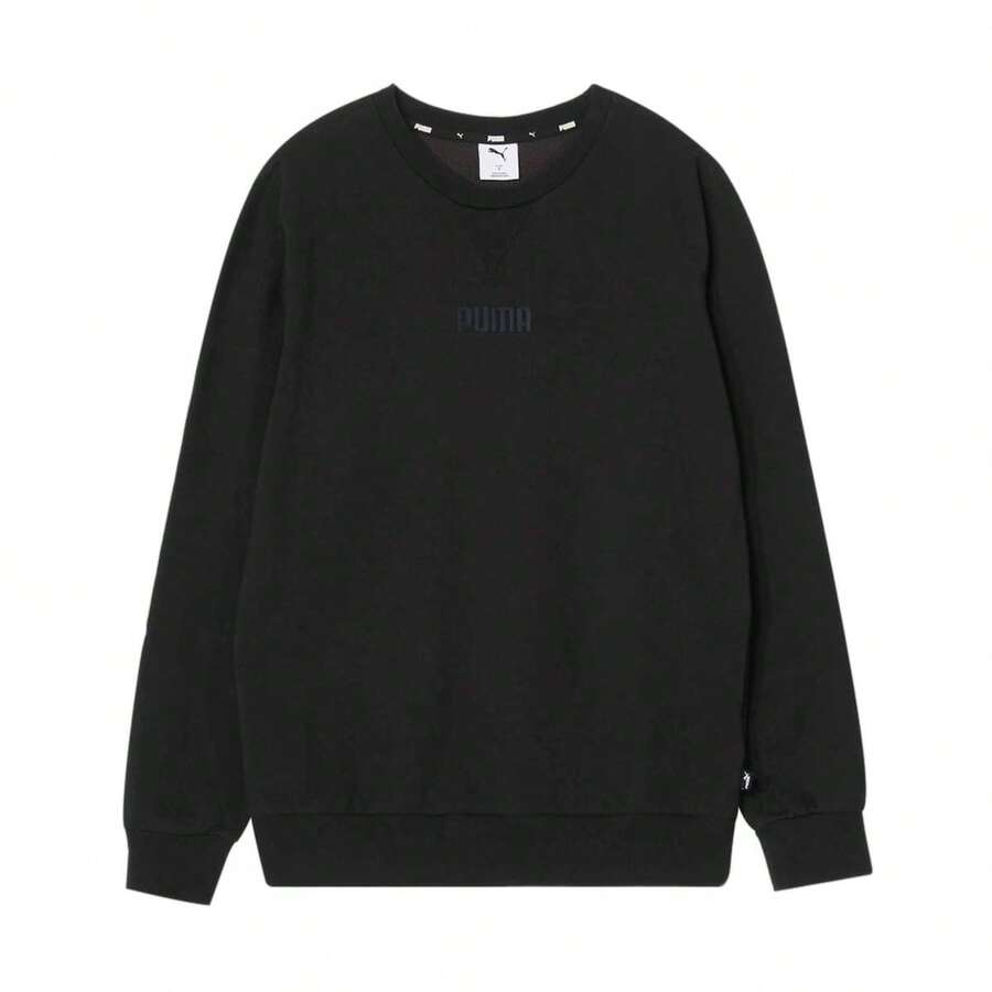 Puma Spring/Autumn Knit Sweatshirt Unisex Crew Neck Pullover Casual Sports Top 84957501 - Black - View 1