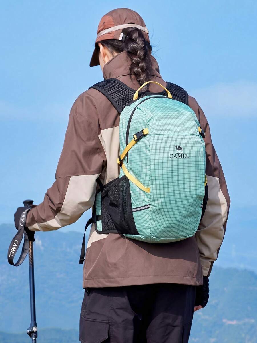 CAMEL CROWN 輕量登山背包,便攜式戶外日用包,適用於騎行、徒步、攀岩與旅行 - 青綠 - 查看 1