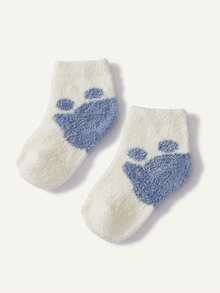 3 Pairs Baby Autumn/Winter Thick Velvet Warm Mid-Calf Socks, Newborn Floor Socks - Multicolor - View 5