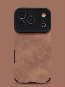 奢華啞光人造皮革全鏡頭保護手機殼，適用於 iPhone 18 Pro Max 18 Pro 17 16 15 14 13 12 11 Pro Max Plus 17Air，鏡頭保護防震軟背蓋 - 棕色 - 查看 5