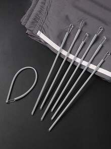 1pc Spring Drawstring Replacement Tool | 2-In-1 Pants Hoodie Skirt Elastic Band Inserter | Home Essential Tool Set With Waistband Puller No Sewing DIY Helper | Women's Christmas Gift (Steel Spring, Flexible Guide Head) - A - View 6