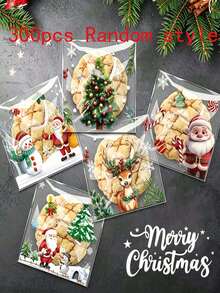 Kantong Transparan Perekat Diri 5-in-1 Baru untuk Camilan, Permen, dan Hadiah Natal, untuk Pesta Liburan, Cokelat, dan Kue. - Model terbaru - View 9