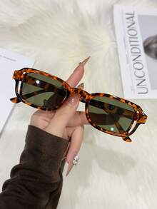 1/4 Pair Women's Fashion Glasses, Geometric Pattern Frame, Retro Style, Suitable For Vacation, Party, Daily Wear, Fits All Face Shapes. - Multicolor - View 9