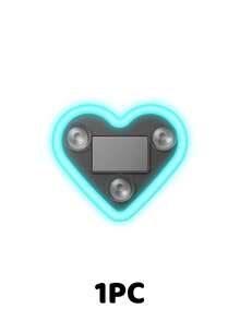 Solar Powered Heart LED Neon Light For Car Rear Window, Wireless Heart-Shaped Ambient Light, USB Rechargeable Car Interior Decoration, 3.7V 300mAh Battery, Colorful Neon Mood Light, Christmas Halloween Birthday Valentine's Day Gift For Women - USB+Solar Energy - View 15