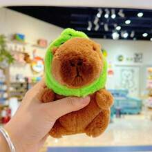 Capybara Plush Doll Cartoon Keychain Pendant, Soft Plush Doll Backpack Pendant, Car Bag Keychain Decoration Gift Keychain, Capybara, Capybara Plush, Capybara, Crochet Capybara, Capybara Bag - Multicolor - View 22