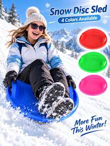 1pc Foldable Thickened Ski Sled, Snow Sled, Snow Tube, Snowboard - Multicolor - View 3