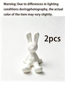 Minimalist Rabbit Shaped Desktop Phone Stand, Stable Support For Devices, Hands-Free Viewing And Browsing, Suitable For Office Desk, Home Study, Bedroom Nightstand, Apartment Countertop, Study Room, Cafe Table, Can Also Be Used As Space Decor Ornament, Enhances Desktop Style, Fits Daily Binge-Watching And Office Reading, Also Can Be Given As A Gift, Decorates Various Indoor Display Areas. - Multicolor - View 9
