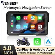 VENBES Layar Sentuh PND Sepeda Motor Tahan Air 5 Inci, Layar Sepeda Motor Nirkabel CarPlay dan Android Auto yang Dapat Dilepas Cepat, Pemutar Media Bluetooth - Unit Utama PND Sepeda Motor 5 inci - View 10