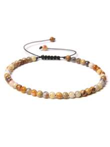 4mm Fine Bead Bracelet, Adjustable Natural Stone Semi-Precious Gemstone Yoga Beads Handmade Bracelet Jewelry - Bracelet - View 41