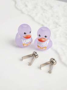 Sweatshirt Pendant Accessory, Suitable For Sweatshirt, Sweatpants And Dress Rope Head Pendant, Cartoon DIY Cute Duck Design Sweatshirt Decoration, Shoelace Charm, Hoodie Drawstring Pendant Rope Head Buckle, Sports Shirt Drawstring Charm, Special Holiday Gift - A - View 24