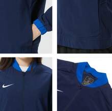 Nike DRI-FIT 新款女士拼接戶外運動休閒外套 - 海軍藍 - 查看 9