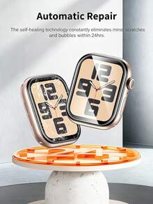 High Definition Bubble-Free | 6pcs Transparent Hydrogel Screen Protector, Flexible Soft Film Scratch-Resistant & Wear-Resistant, Suitable For 38/40/41/42/44/45/49/46mm Ultra/SE/8/7/6/5/4/3/2/1/11/10/12, Essential Daily Watch Accessory - Clear - View 4