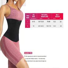 Women's Neoprene Waist Trainer With Zipper And Adjustable Straps, Double Compression Sweat Waist Cincher, Fitness Abdominal Binder For Gym And Workout - B - View 7