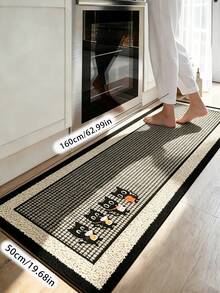 1pc Flannel Kitchen Mat Cartoon Black Cat Foot Mat, Dirt-Resistant Kitchen Rug | Long & Short Sizes, Suitable For Kitchen And Entryway. Practical Entryway Door Mat Home Decor Rug, Can Be Used In Dining Room, Kitchen, Indoor Entrance And Other Indoor Areas. - Multicolor - View 16