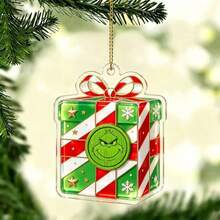 The Grinch 1pc Christmas Acrylic Hanging Ornament With Hanging Rope, Acrylic Material, Cartoon Christmas Tree Pendant, Funny Quirky Christmas Style, Christmas Tree Decorative Hanging Ornament, Suitable For Winter Christmas Tree Decoration, Window Display, Holiday Gift, Party Scene Decor - Multicolor - View 14
